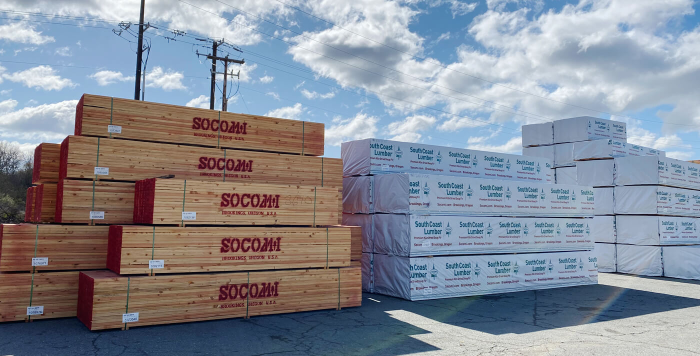 stacks of socomi lumber